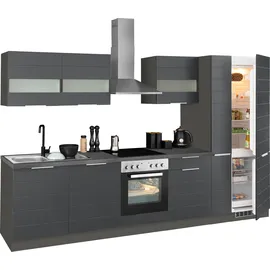 kochstation Küchenzeile KS-Luhe 330 cm grau