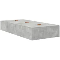 VidaXL Bettgestell mit Stauraum Betongrau 100x200 cm