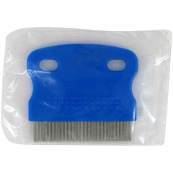 Nissenkamm Metall blauer Griff