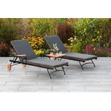 MX Gartenliege Schlossgarten Poolliege Relaxliege Holzliege Biergarten Liege