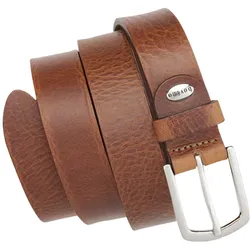 Ledergürtel BERND GÖTZ, Damen, Gr. 105, braun (cognac), Leder, unifarben, casual,casual,klassisch,modisch, Gürtel, mit effektvoll genarbter Oberfläche
