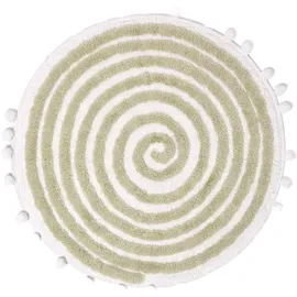 Homescapes Spiral Salbeigrün/Weiß Ø 60 cm