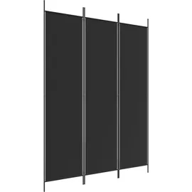 vidaXL 3-tlg. Paravent Schwarz 150x200 cm Stoff