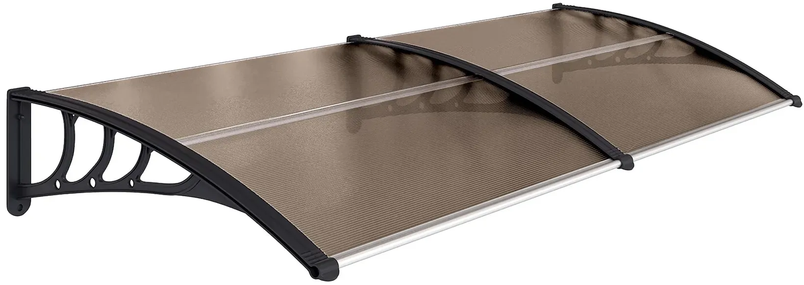 Outsunny Vordach Polycarbonat, Aluminium