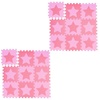 Puzzlematte »18 x Puzzlematte Sterne rosa-pink«, (Set, 18)