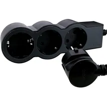 Legrand Steckdosenleiste 3-fach 3 m Schwarz/Dunkelgrau