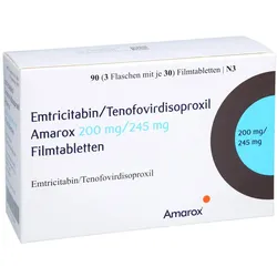 EMTRICITABIN/Tenofovirdisoproxil Amar 200mg/245mg 90 St