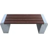 Dehner Granit-Gartenbank, ca. B120/H45/T35 cm, grau/braun,