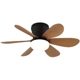GLOBO Delores 51 cm Deckenventilator Braun