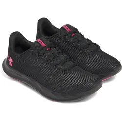 Laufschuh UNDER ARMOUR "UA W Charged Speed Swift", Gr. 40,5, schwarz, schwarz, pink, Textil, sportlich, Schuhe