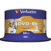 Verbatim 43649 DVD-R Rohling 4.7 GB 50 St. Spindel Bedruckbar