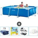 Intex Rahmenschwimmbecken rechteckig – 220x150x60 cm – Zubehör CB70 Blau No Size