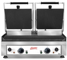 Neumärker Gastro Paninigrill Panino Budget, Kontaktgrill für köstliche Snacks und Sandwiches, Grillfläche: 520 x 250 mm