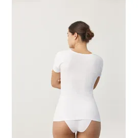 Ysabel Mora Kurzarmshirt YSABEL MORA, Damen, Gr. S, weiß, Single Jersey, Obermaterial: 95% Baumwolle, 5% Elasthan, figurbetont hüftbedeckend, Rundhals, Shirts, mit Rundhals, elastisch, Baumwollmix, weich, Basic