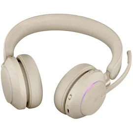 JABRA Evolve2 65 USB-A MS Teams Stereo beige mit Ladestation