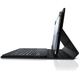 Aplic CSL Bluetooth Tastatur mit Schutzhülle, Tablet-Tastatur für 9-12 Zoll Tablets, magnetische Befestigung, Multimedia Funktionstasten, QWERTZ Layout