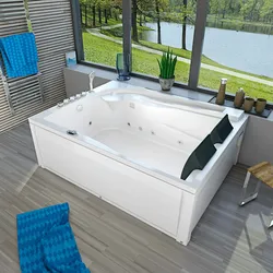 Whirlpool Pool Badewanne Wanne W12H-B 180x135cm passive Schlauch-Reinigung