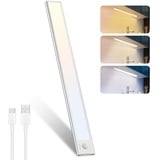 30CM LED Sensor Licht Schrankleuchten - Dimmbare Usb Aufladbar Schrankbeleuchtung Mit Bewegungsmelder, Unterbauleuchte Küche Sensorleuchte Nachtlicht für Schrank Kleiderschrank Treppen Bad Flur