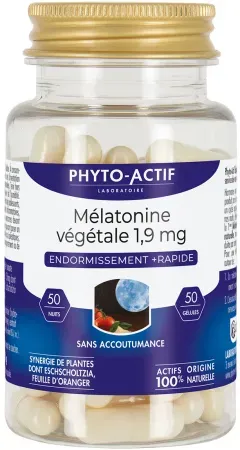 Phyto-Actif Pflanzliches Melatonin 1,9mg 30 Kapseln