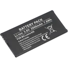 AccuCell Akku passend für Microsoft Lumia BV-T3G, Lumia 650, Lumia 650 DS 3,8 Volt 2000mAh