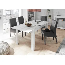 INOSIGN Esstisch "Urbino", weiß (pinie weiß), B:137cm H:79cm T:90cm, Tische, Rechteckiger Esstisch Esstisch, Breite 137 mit Ansteckplatte