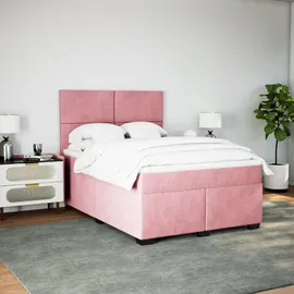 vidaXL Boxspringbett 140 x 200 cm Rosa