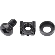 HMF Käfigmuttern 61012 12 Stück Schwarz