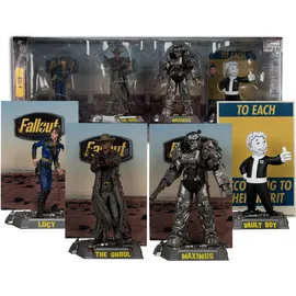 McFarlane Toys - Fallout Movie Maniacs 4er-Pack Lucy, Maximus, The Ghoul & Vault Boy 15,2 cm,