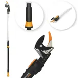 Fiskars UPX86 - Profi-Teleskop-Schneidgiraffe für den Baumschnitt - Schaft 240/400 cm + Handsäge -  Ø 32mm