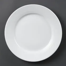 Olympia Whiteware Teller mit breitem Rand 25cm
