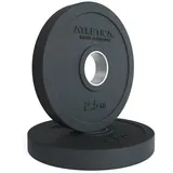 ATLETICA Hantelscheiben Rubber Plates, Paar, Edelstahl Ring, 50mm, 5 kg