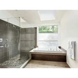 GARDINIA Fensterfolie, Milchglas-Optik, 100% PVC, Blickschutz, Lichtdurchlässig, Sichtschutzfolie, Haftet statisch ohne Kleber, 90 x 200 cm, Halbtransparent, Weiß-matt