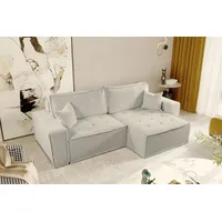 Fun Möbel Ecksofa Schlafsofa FLOSI Stoff Raven, inkl. Schlaffunktion, inkl. Bettkasten beige