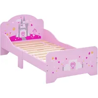 Homcom Kinderbett Prinzessin 140 x 70 cm MDF rosa