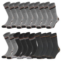 Black+Decker Crew Work Socks Unisex Herren Damen Arbeitssocken 10er Pack in 47-49 Blau 1