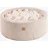 MeowBaby Rundes Bällebad Cord 30x90 cm, Ecru