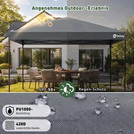 Sekey Faltpavillon 3 x 3 m inkl. 4 Seitenteile Grau