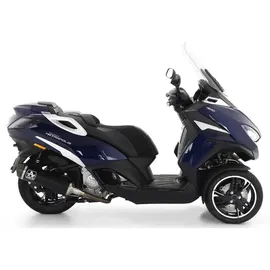 ARROW Homologierter Schalldämpfer Aluminium mit Carbon-Endkappe Schwarz für Peugeot Metropolis 400 17-21