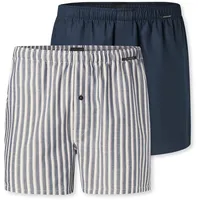 SCHIESSER Web-Boxershorts Blau/Weiß 3XL 2er Pack