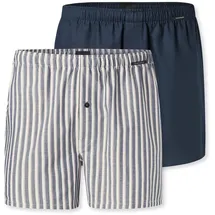 SCHIESSER Web-Boxershorts Blau/Weiß 3XL 2er Pack