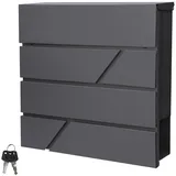 ML-Design ECD Germany Briefkasten Anthrazit inkl. Zeitungsfach