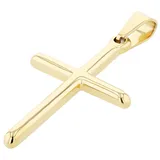 Kettenanhänger ADELIA ́S "Unisex Anhänger – Kreuz Kreuzanhänger aus Edelstahl", gold, Schmuckanhänger, Damen, Edelstahl, Kettenanhänger, Ein kleines Geschenk mit großer Wirkung