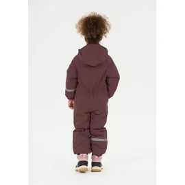 ZigZag Schneeoverall ZIGZAG "Vally", Mädchen, Gr. 110, EURO-Größen, braun (dunkelbraun, rot), 100% Polyester, lang, Overalls, mit wasser- und winddichter TPU-Membran