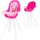 Bayer Design 63300AD Puppenhochstuhl mit integriertem Esstablett, rosa, Einhorn