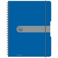 Herlitz Spiralblock A4 to go 80 Blatt kariert blau