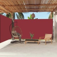 vidaXL Seitenmarkise Ausziehbar Rot 200x600 cm