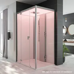 HOESCH SensePerience Dampfbad 100 x 100 cm für Vorwand, mit Duschwanne, Sauna / Dampfbad, weiß