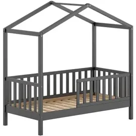 58 aufm Kessel JUNIORBETT Karie 148x151x76 aus Massivholz in Anthrazit | Gr.: onesize