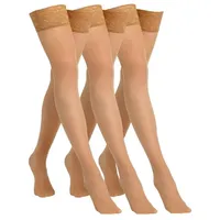 Camano Feinstrumpfhose Halterlose Strümpfe 3er Pack beige S