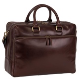 LEONHARD HEYDEN Cambridge Briefcase 3 Fächer Leder 40 cm rotbraun